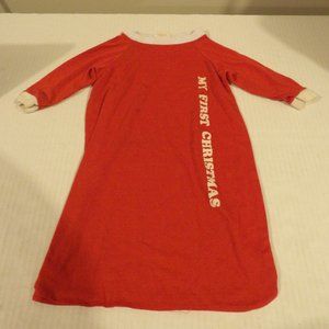 + Vintage 1980s Shirey My 1st Christmas Night Gown/Shirt Sz L 20-23 lbs
